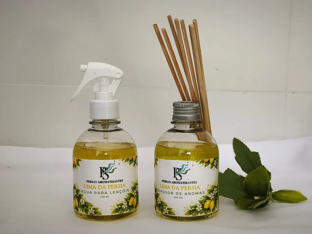 Kit Aromatizador de Ambientes Lima da Persia - Difusor de aromas e Água de Lençóis