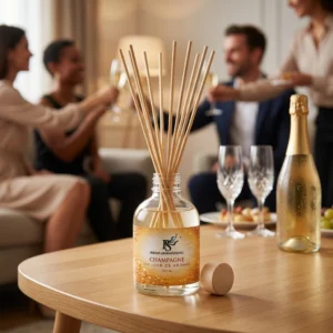 Pessoas e familiares comemorando Difusor de Aromas Champagne na Celebração em Família