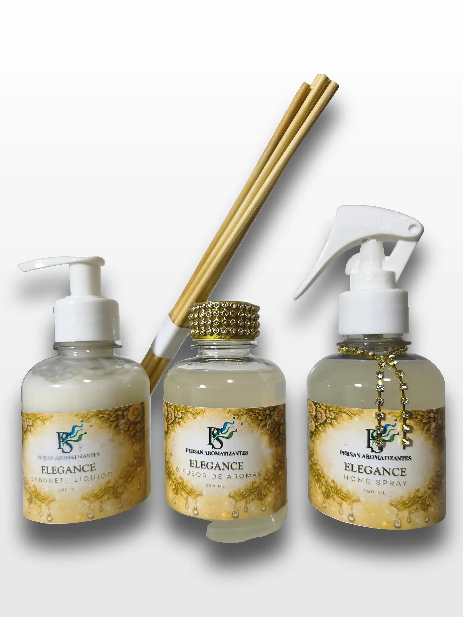 Kit Aromatizante para Casa Elegance - Difusor - Home Spray e Água para Lençóis