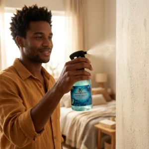 O despertar de ação rápida de cheiro muito gostoso em sua casa com o Home Spray Aroma Aconchego no Quarto, na sala, na cozinha e até banheiros
