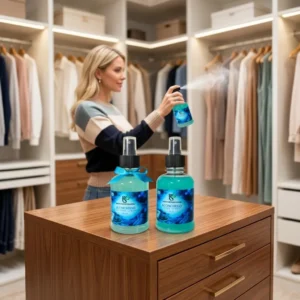 o Kit aromatizador Aroma Aconchego com Home Spray e Água para Lençóis pode ser utilizado em ambientes e roupas de cama e toalhas