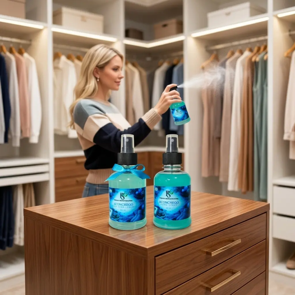 o Kit aromatizador Aroma Aconchego com Home Spray e Água para Lençóis pode ser utilizado em ambientes e roupas de cama e toalhas